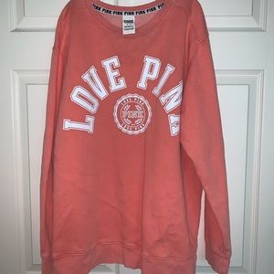 vs pink orange sweatshirt